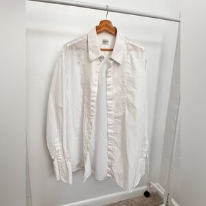 Armani Collezioni Shirt Luxury Mens Button Up White Accented Front Designer Top